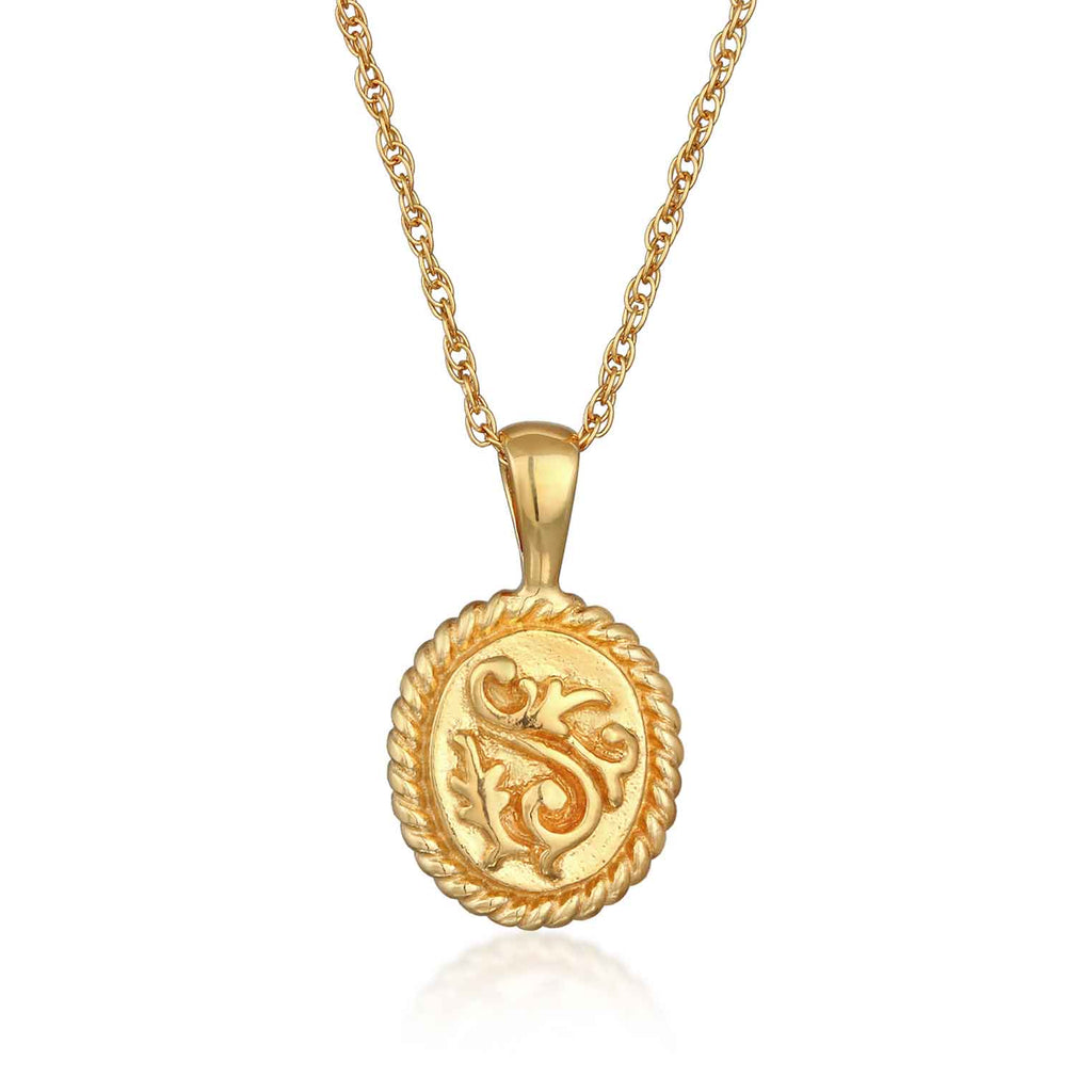 Kalung perak 925 lapis emas dengan liontin ornament elegan Elli Jewelry
