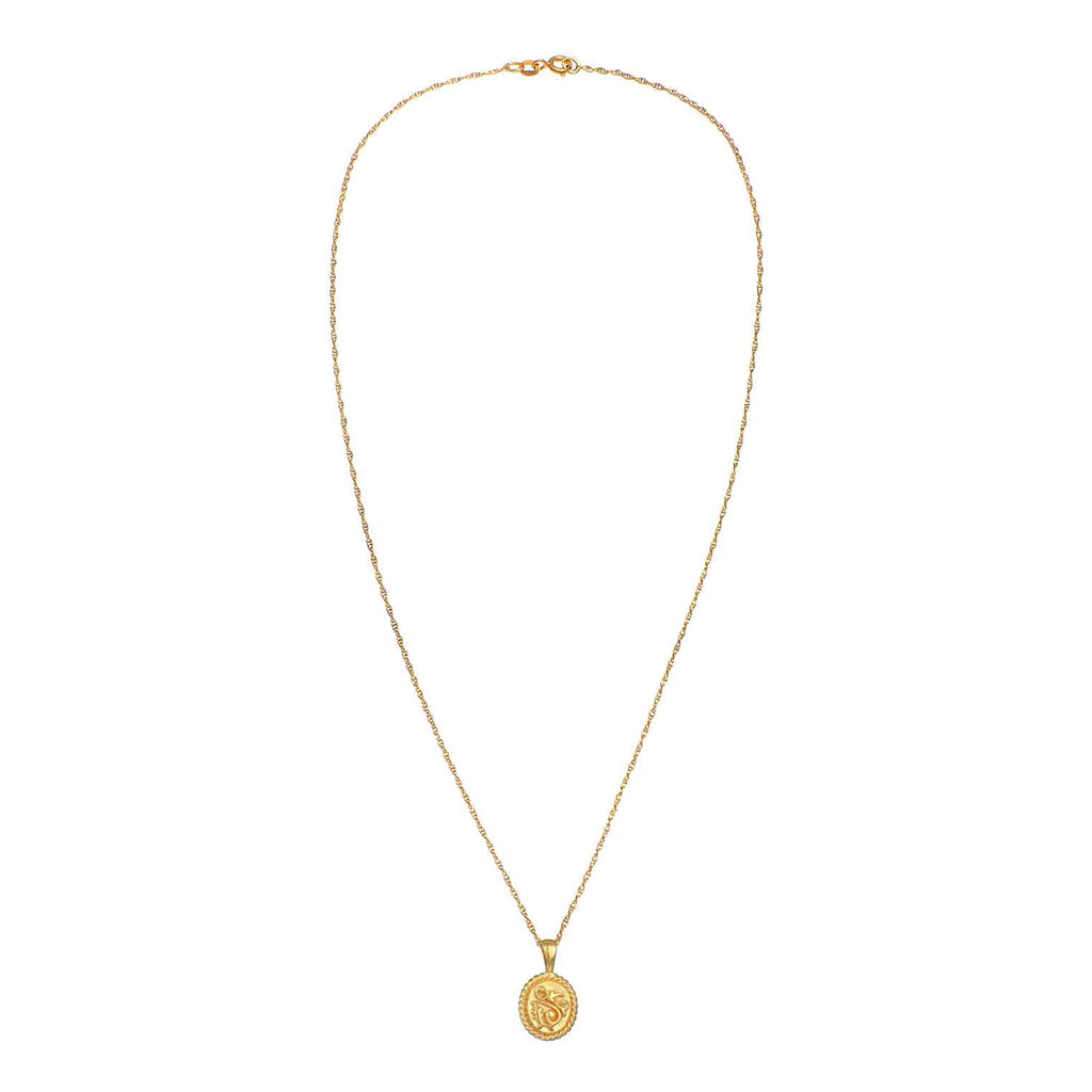 Kalung perak 925 lapis emas dengan liontin ornament elegan Elli Jewelry
