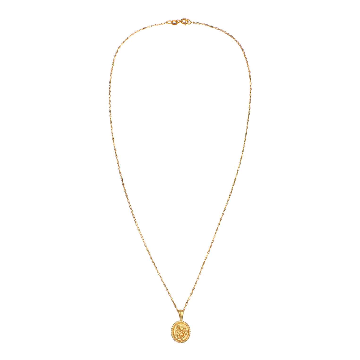 Kalung perak 925 lapis emas dengan liontin ornament elegan Elli Jewelry
