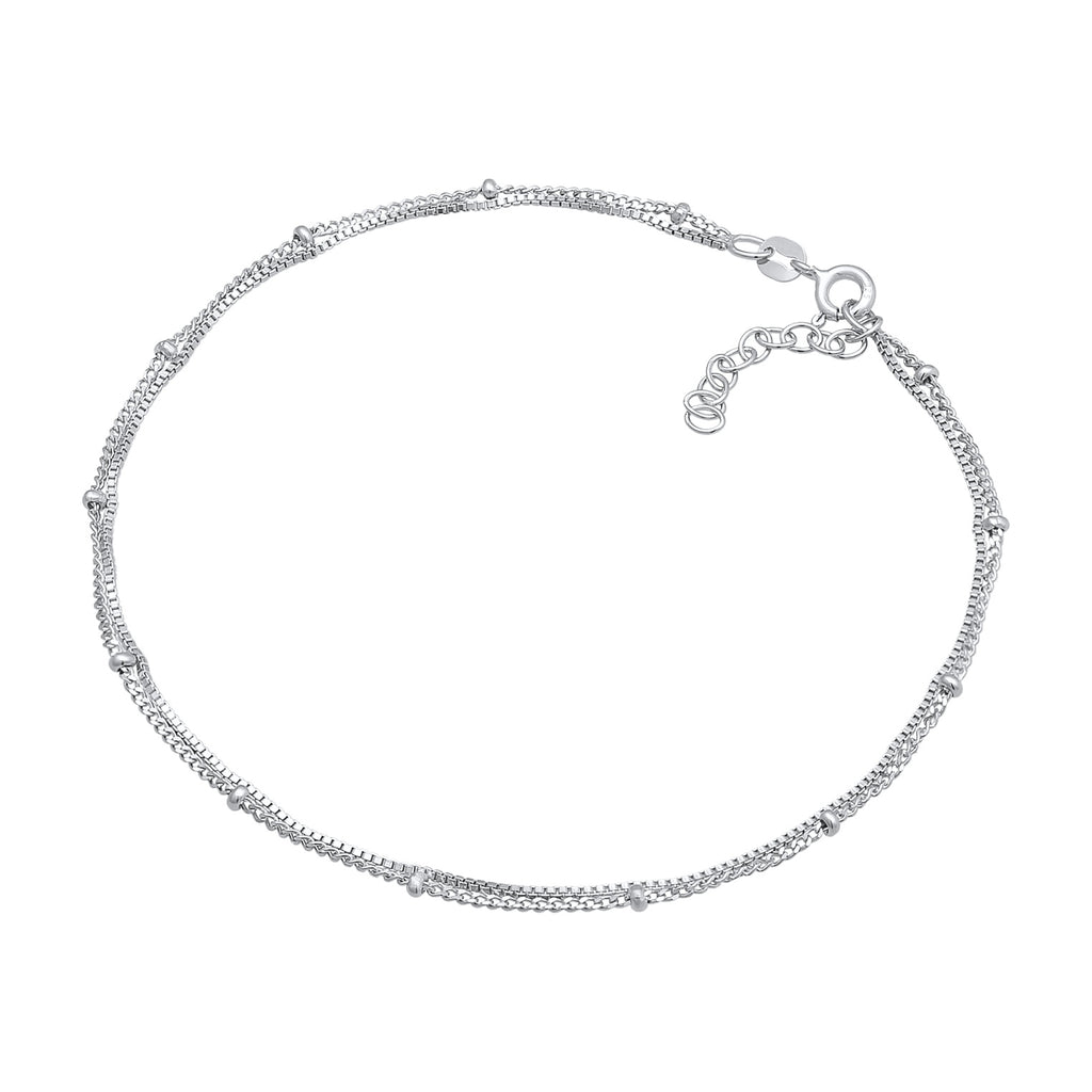 Silver Gelang Kaki Perhiasan Perak 925 Wanita Ball Venetian