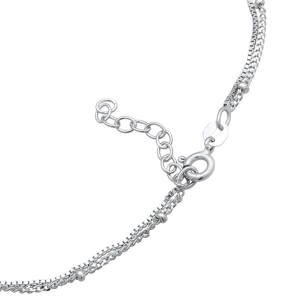 Silver Gelang Kaki Perhiasan Perak 925 Wanita Ball Venetian