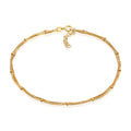 Gold Gelang Kaki Perhiasan Perak 925 Wanita Ball Venetian Gold Plated