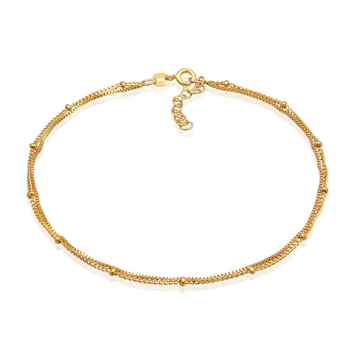 Gelang kaki perak 925 dengan ball links elegan Elli Jewelry