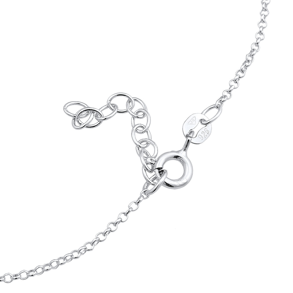 Silver Gelang Kaki Perhiasan Perak 925 Wanita Clover Leaf Lucky Symbol