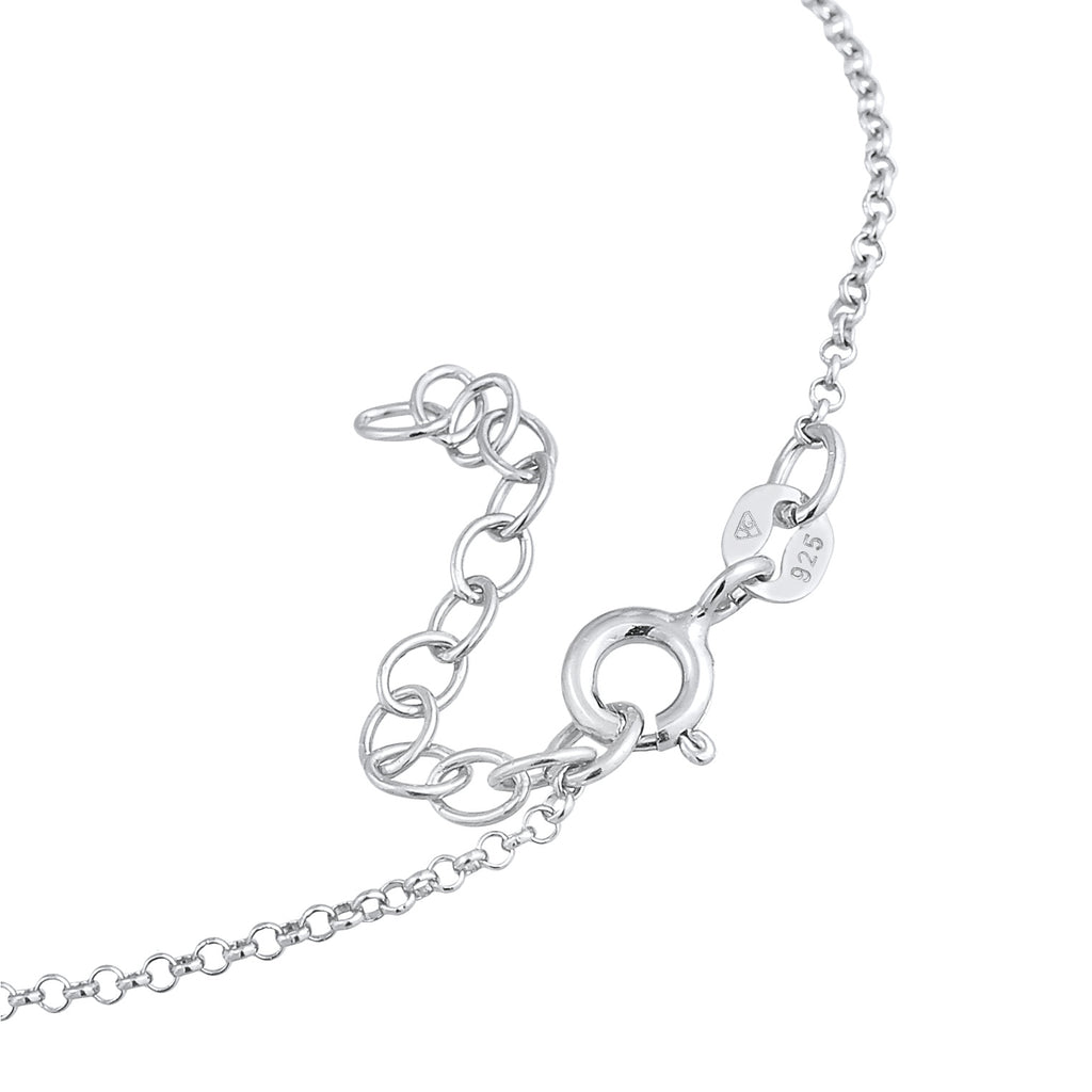Silver Perhiasan Wanita Perak Asli - Silver Gelang Hand Chain Accessory Sparkling Crystals