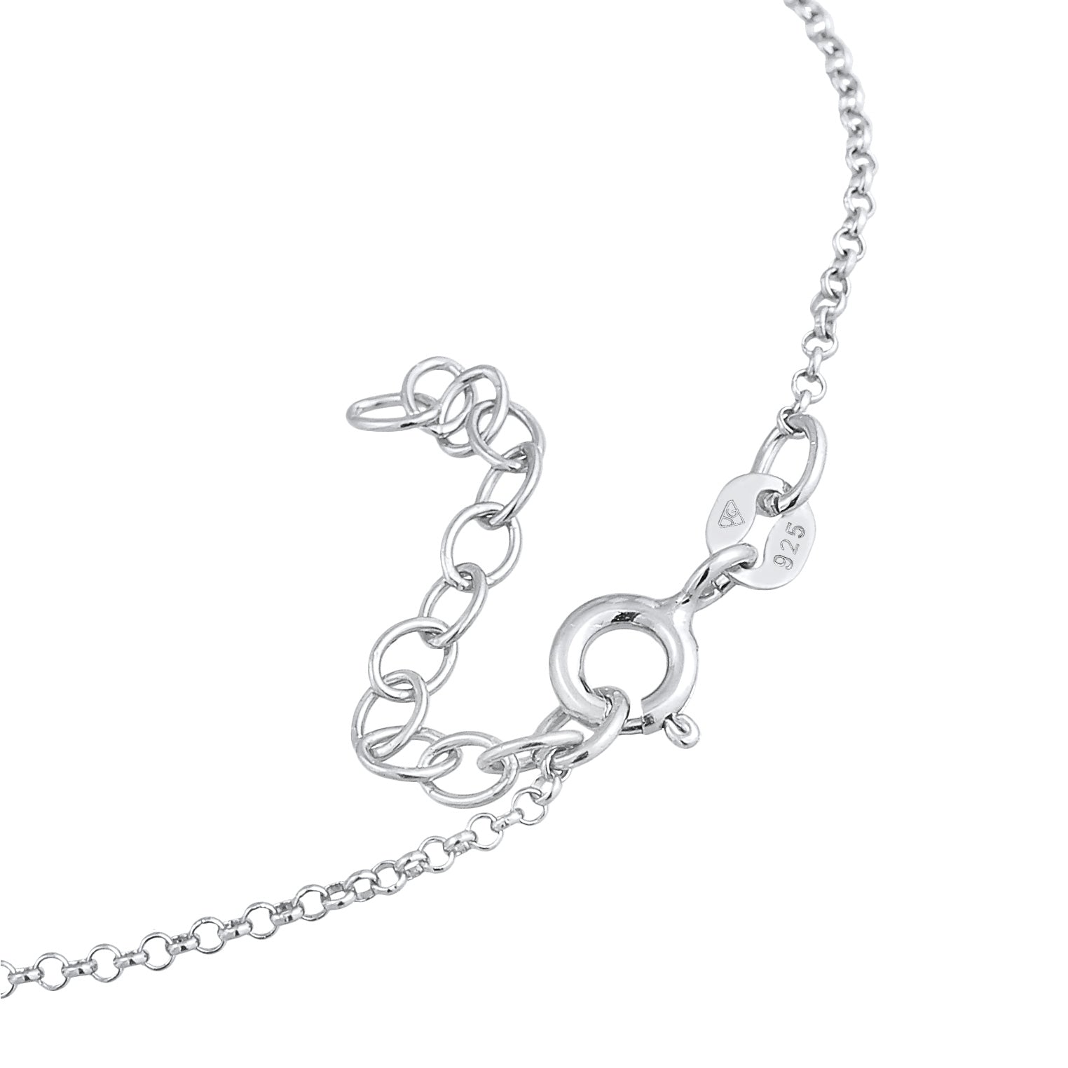 Silver Perhiasan Wanita Perak Asli - Silver Gelang Hand Chain Accessory Sparkling Crystals