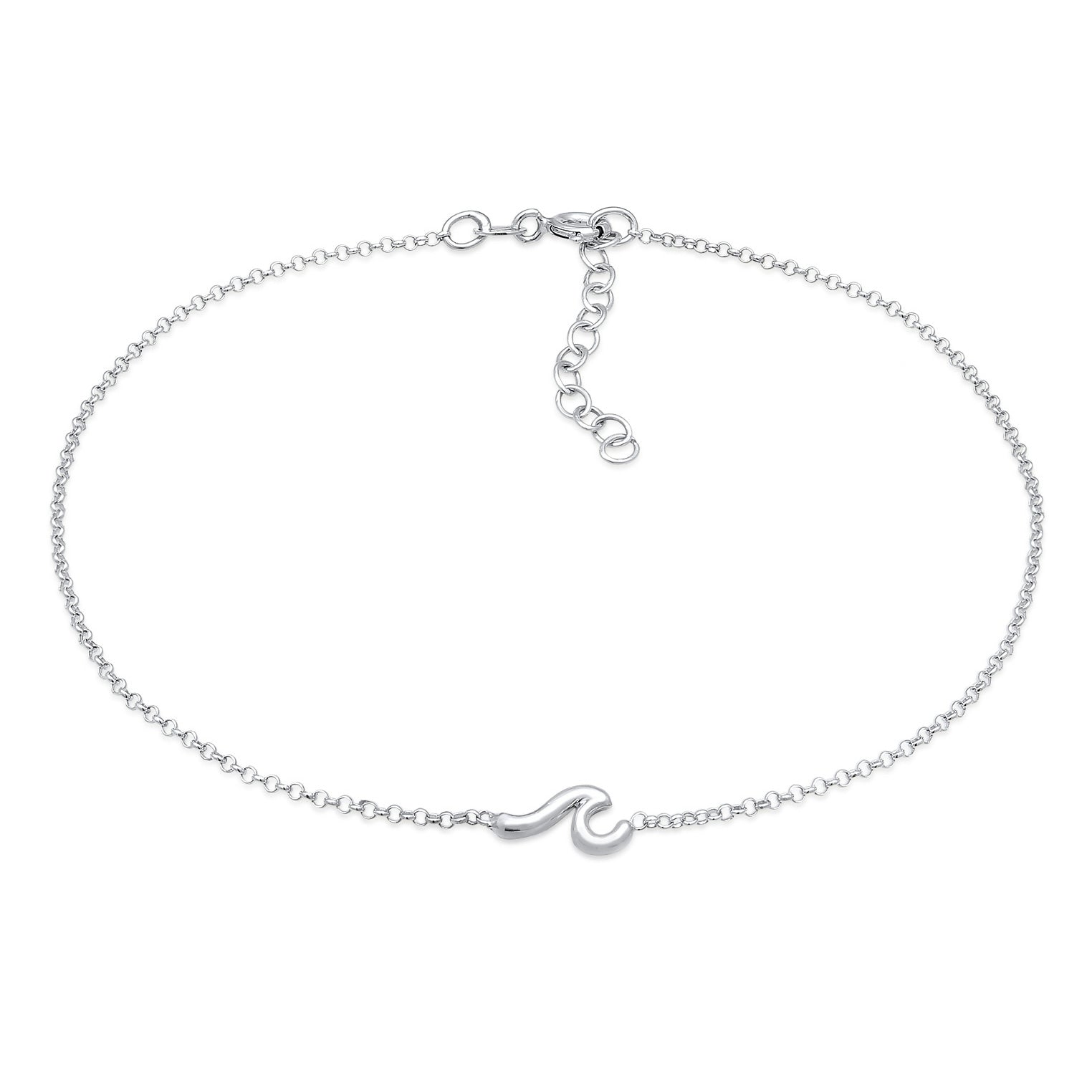 Silver Gelang Kaki Perhiasan Perak 925 Wanita Wave Maritime Basic