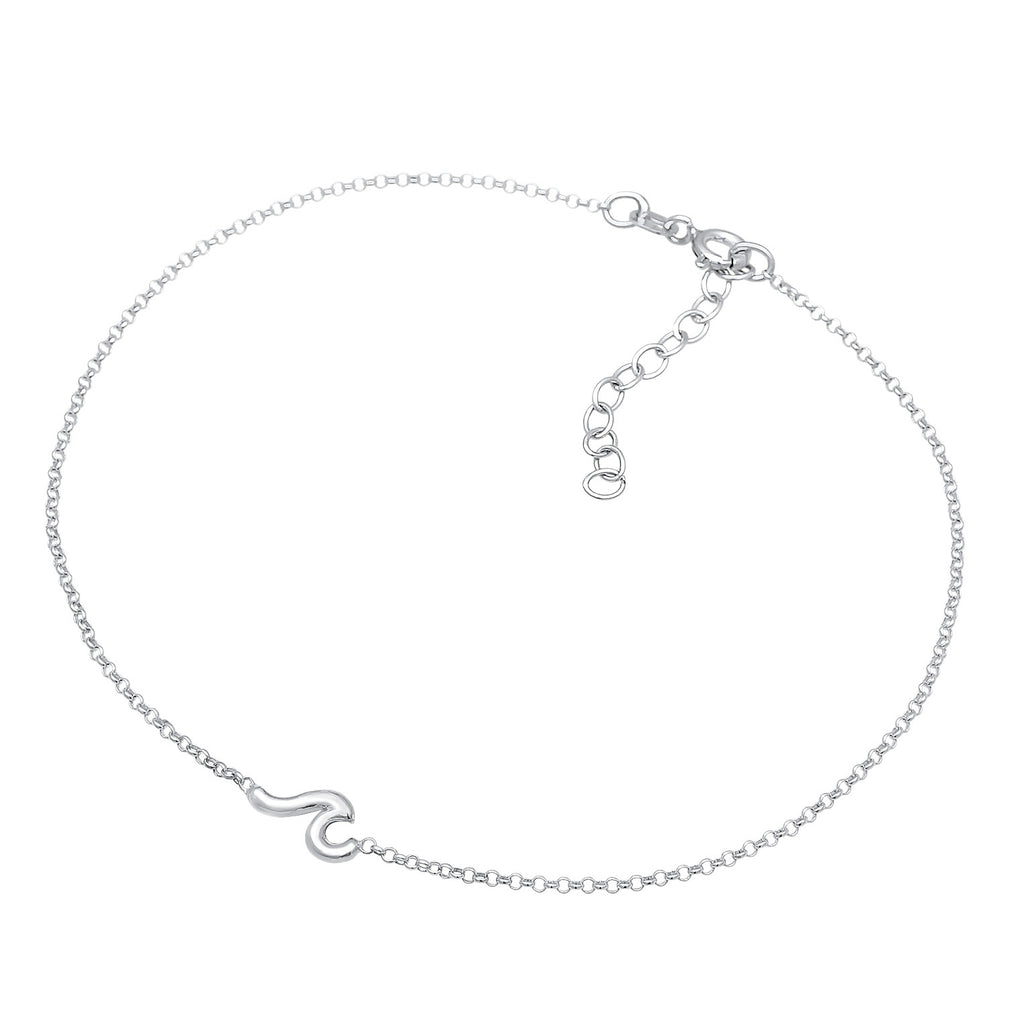 Silver Gelang Kaki Perhiasan Perak 925 Wanita Wave Maritime Basic