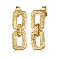Anting perak 925 lapis emas dengan stud design elegan Elli Jewelry
