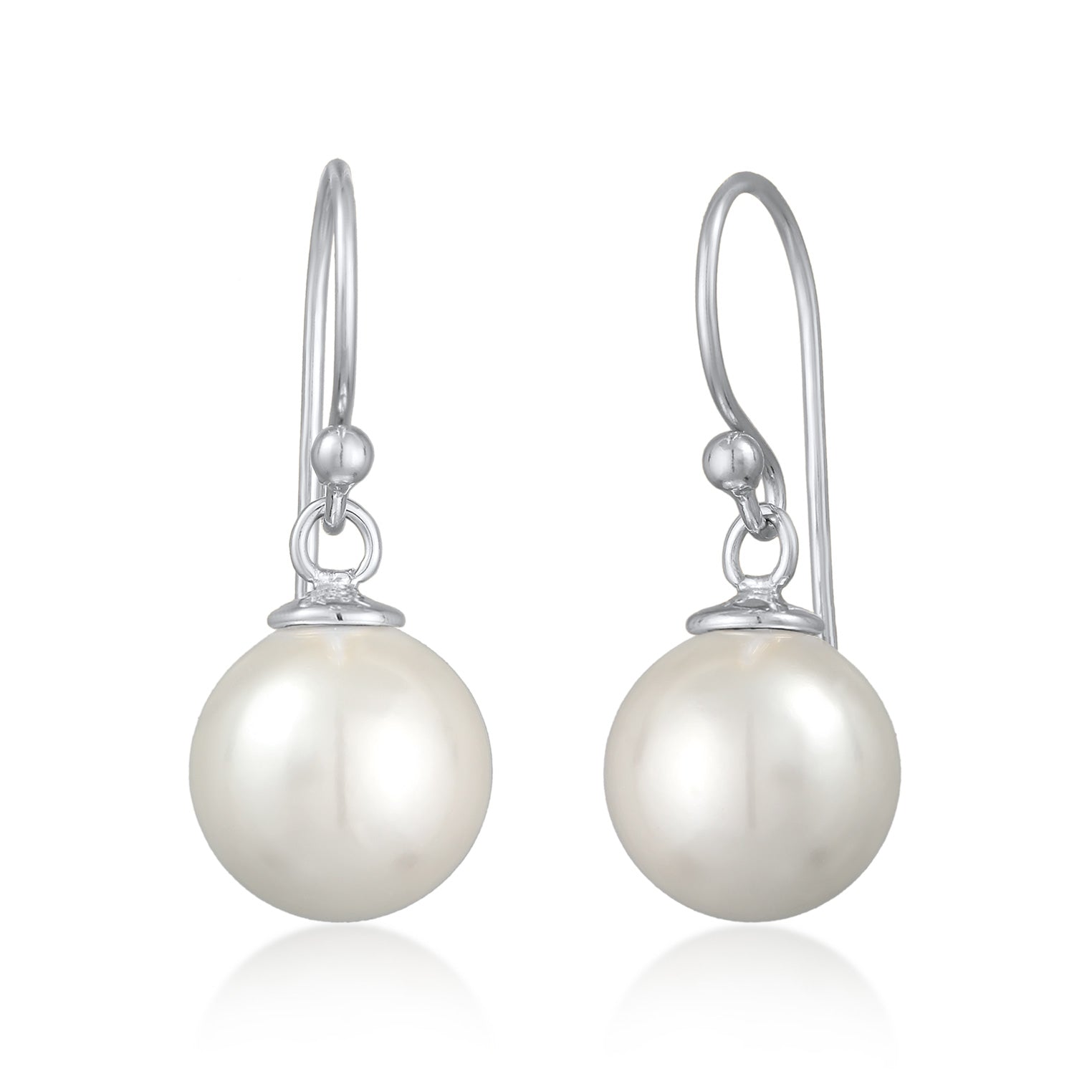 Silver Perhiasan Wanita Perak Asli - Silver Anting Ear Hanger Classic Shell Core Pearl