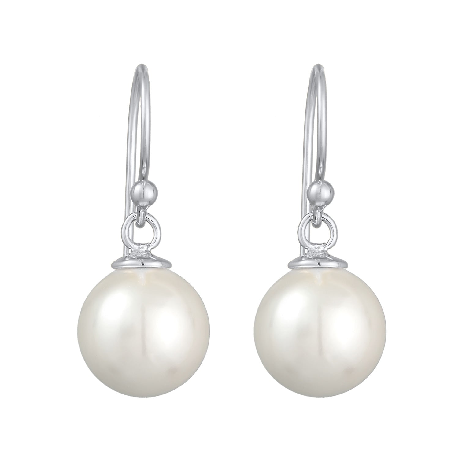 Silver Perhiasan Wanita Perak Asli - Silver Anting Ear Hanger Classic Shell Core Pearl