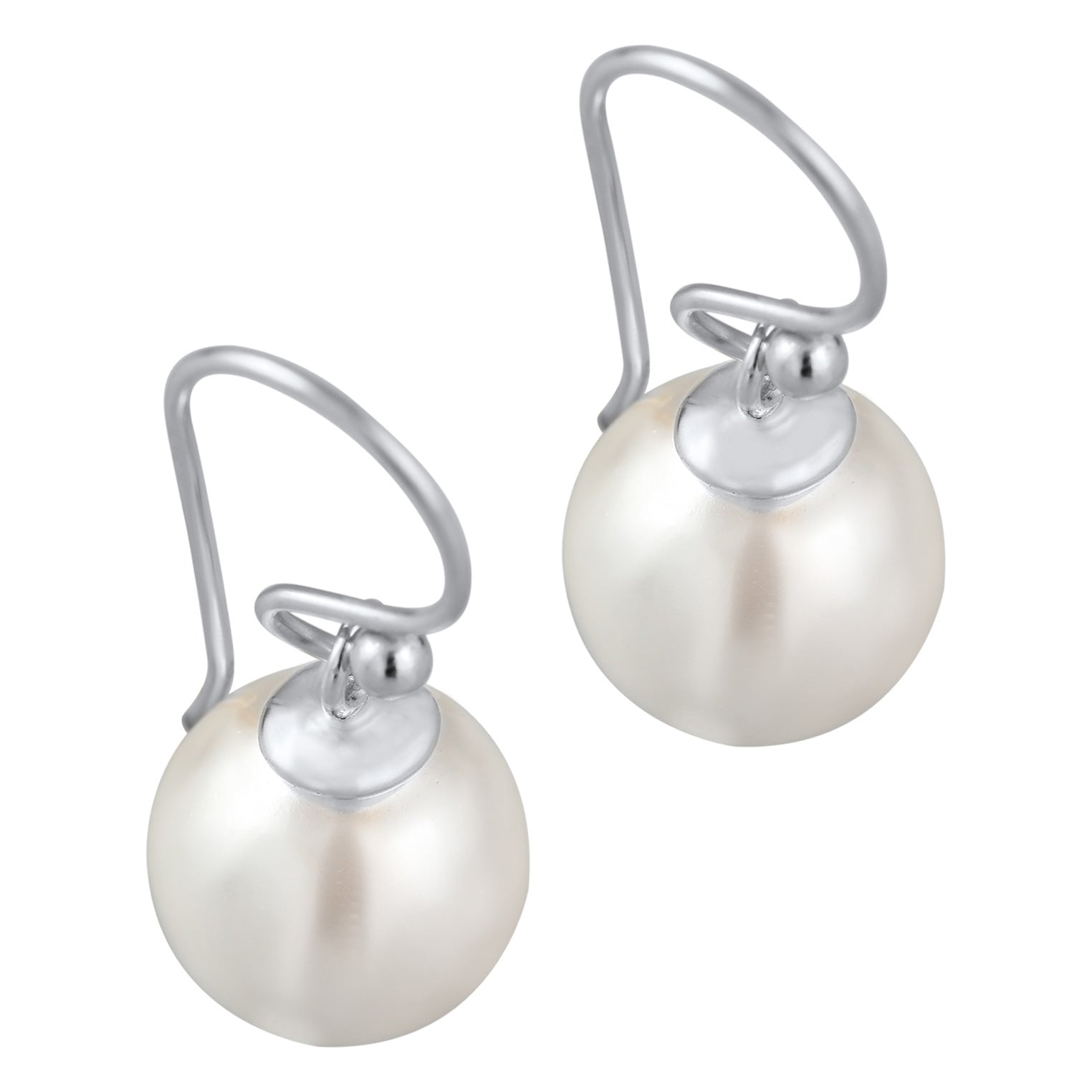 Silver Perhiasan Wanita Perak Asli - Silver Anting Ear Hanger Classic Shell Core Pearl