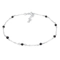 Silver Gelang Kaki Perhiasan Perak 925 Wanita Beads Elegant With Onyx