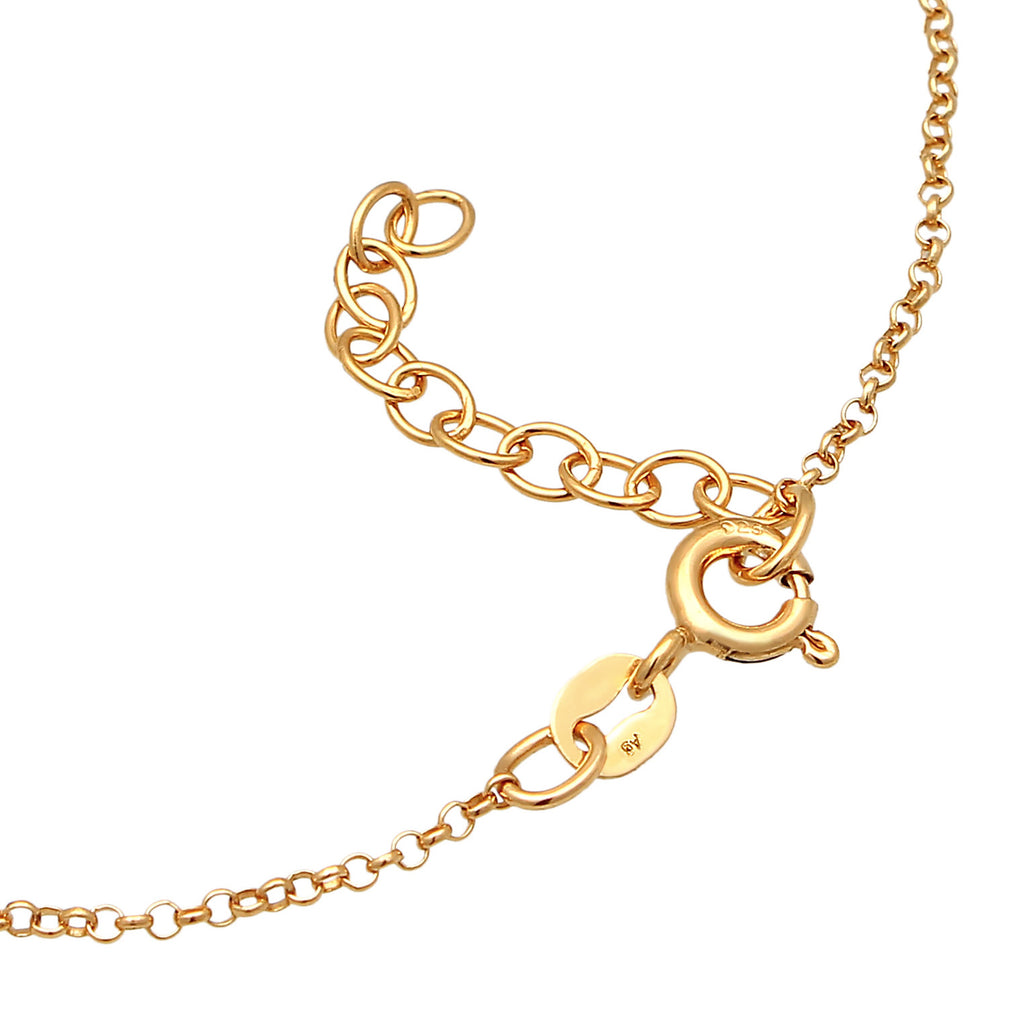 Gold Gelang Perhiasan Perak 925 Wanita Ladies Star Pendant Astro Filigree Gold Plated