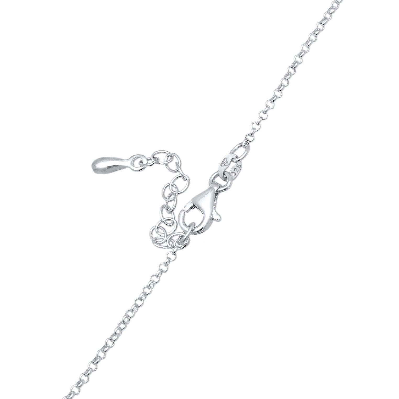 Silver Perhiasan Wanita Perak Asli - Silver Kalung Choker Circle Zirconia