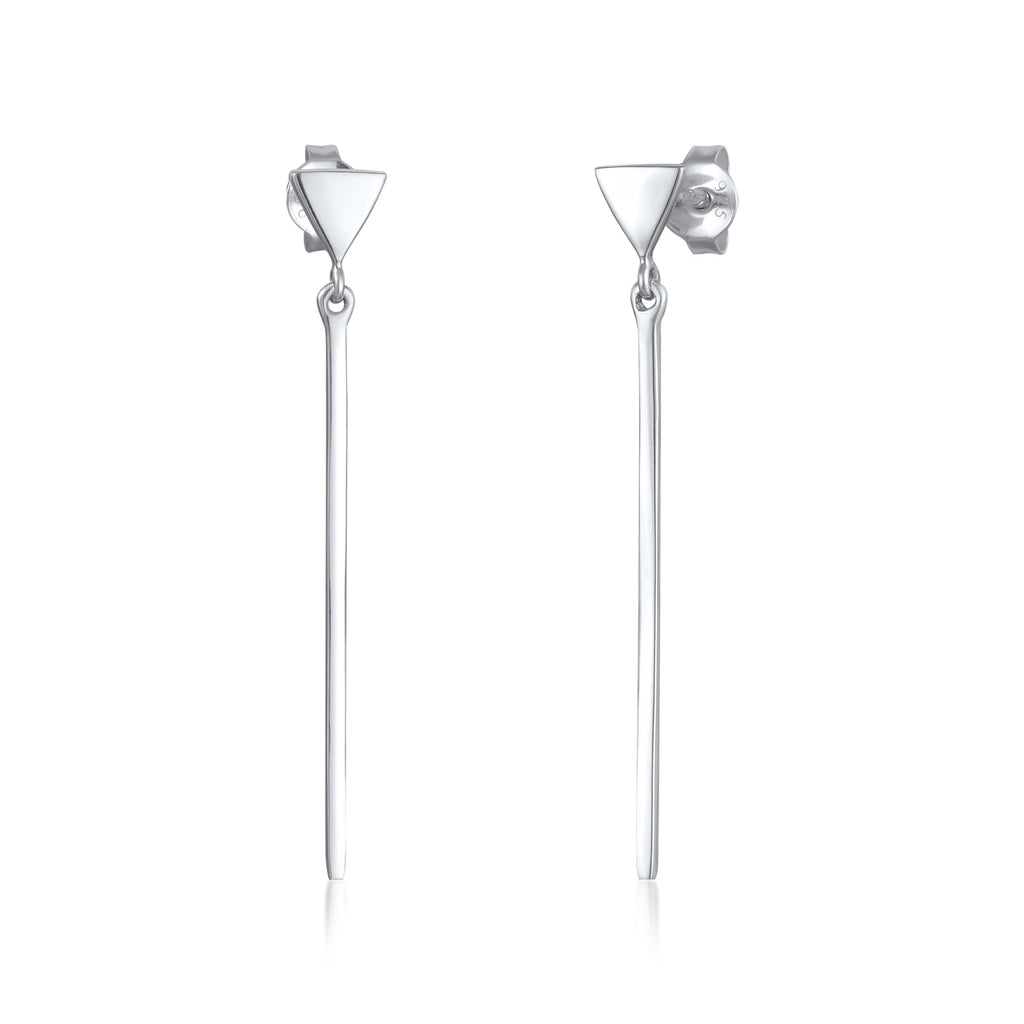 Silver Anting Perhiasan Perak 925 Wanita Triangle Bar