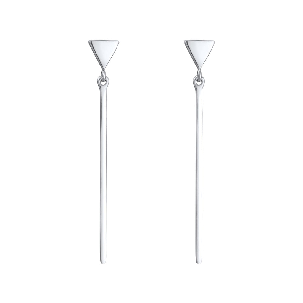 Silver Anting Perhiasan Perak 925 Wanita Triangle Bar