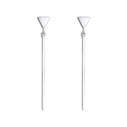 Silver Anting Perhiasan Perak 925 Wanita Triangle Bar