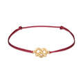 Gold Gelang Perhiasan Perak 925 Wanita Pretzel Nylon Gold Plated