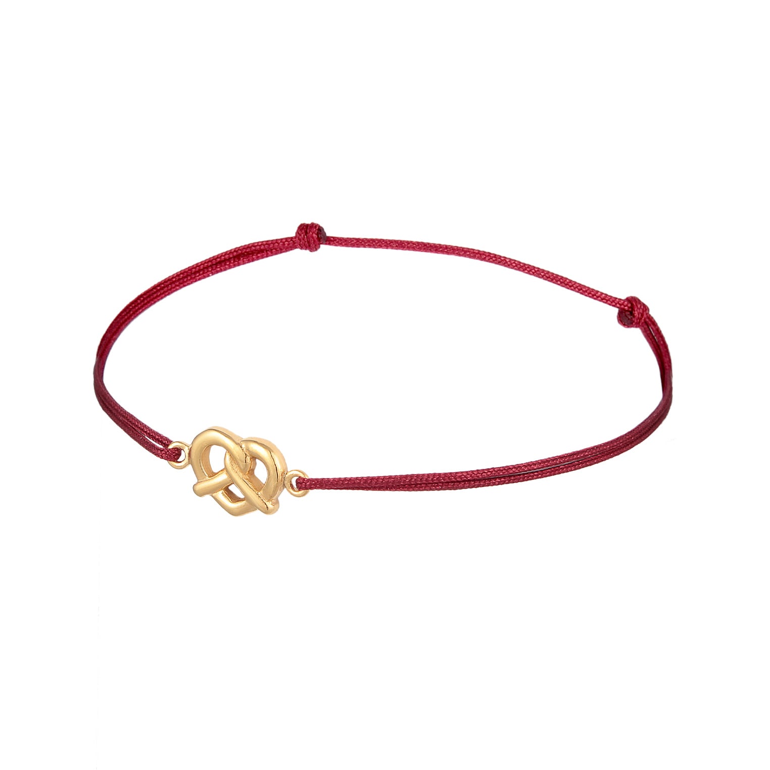 Gold Gelang Perhiasan Perak 925 Wanita Pretzel Nylon Gold Plated