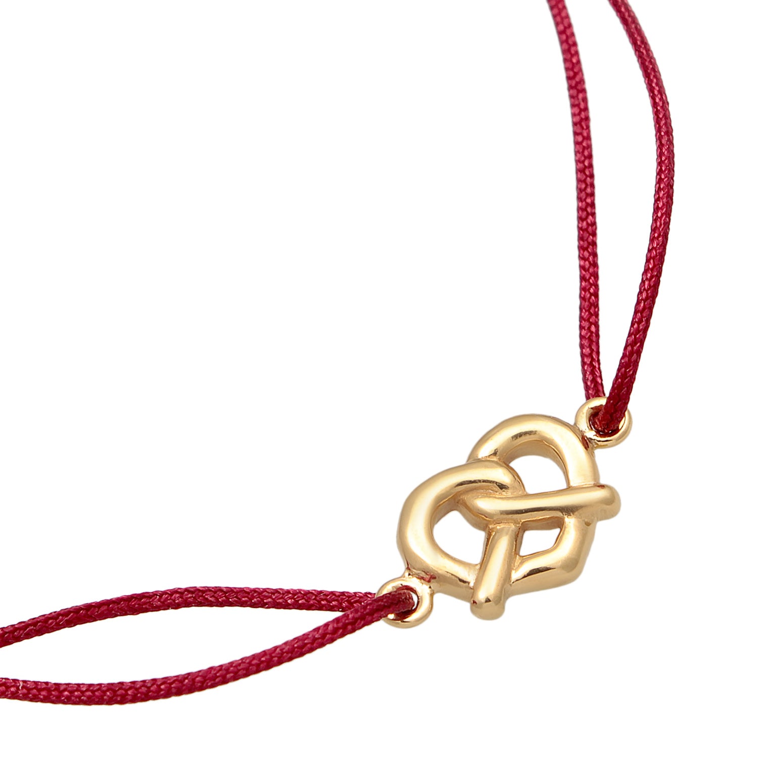 Gold Gelang Perhiasan Perak 925 Wanita Pretzel Nylon Gold Plated