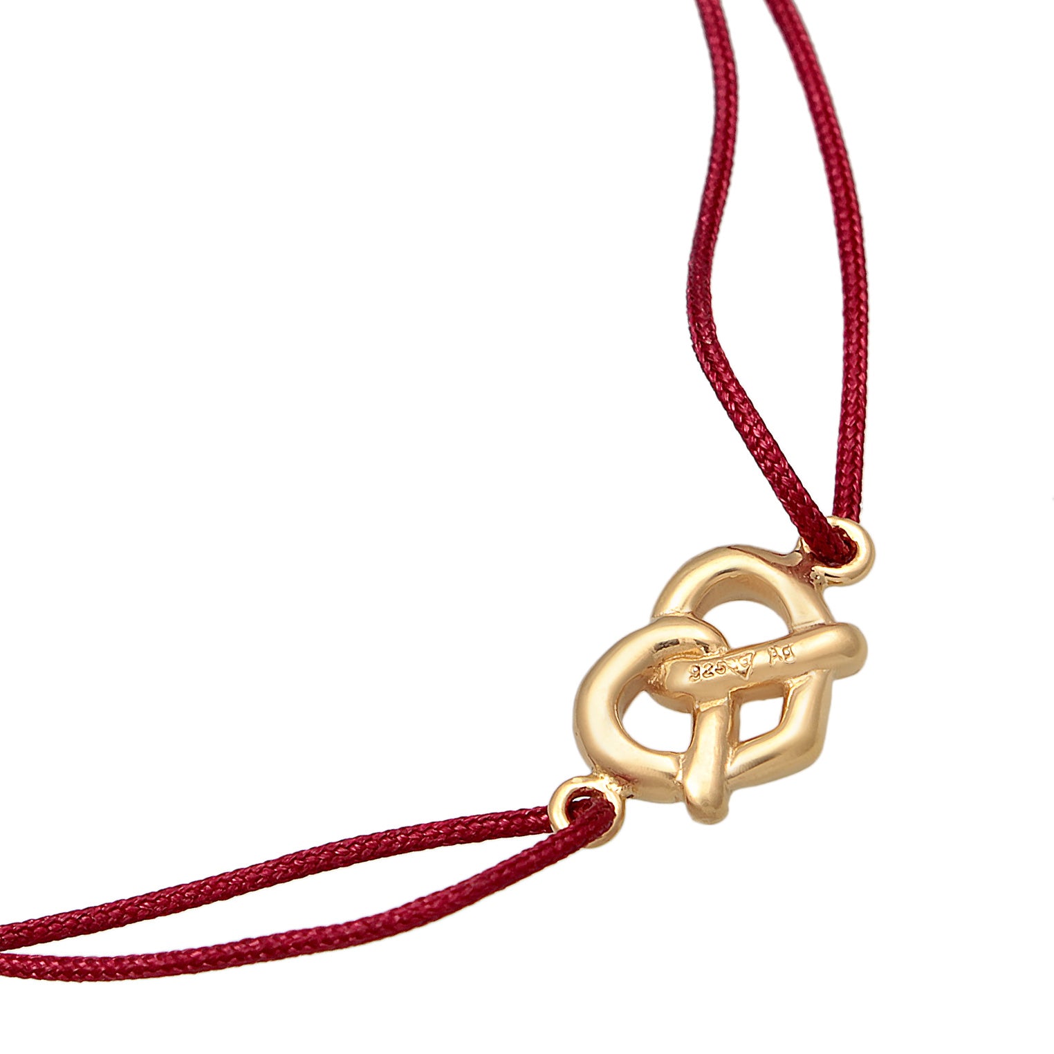 Gold Gelang Perhiasan Perak 925 Wanita Pretzel Nylon Gold Plated