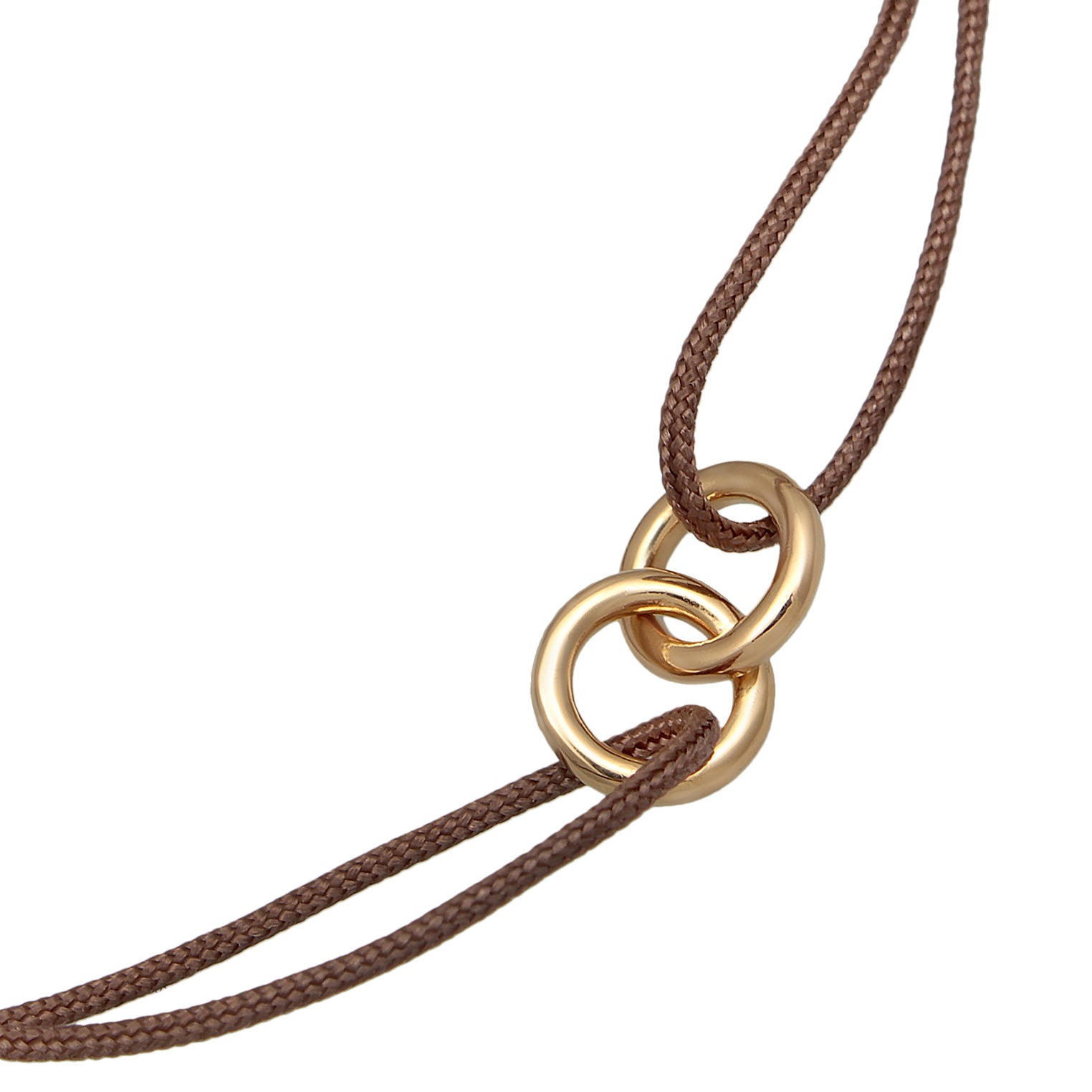 Gold Gelang Perhiasan Perak 925 Wanita Circle Geo Brown Gold Plated