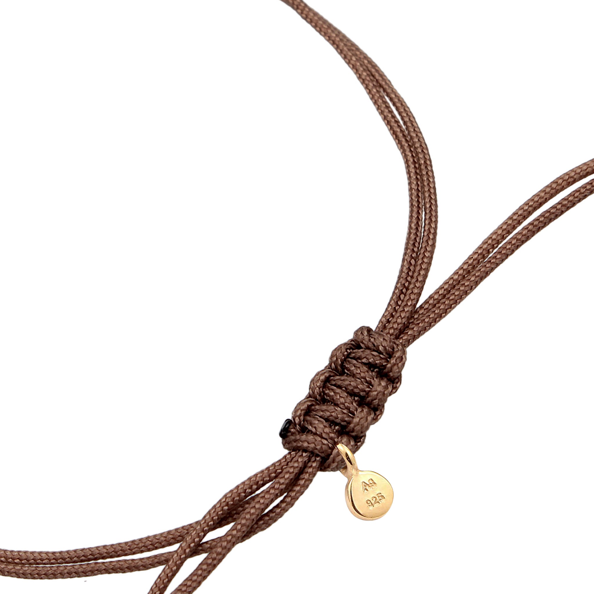 Gold Gelang Perhiasan Perak 925 Wanita Circle Geo Brown Gold Plated