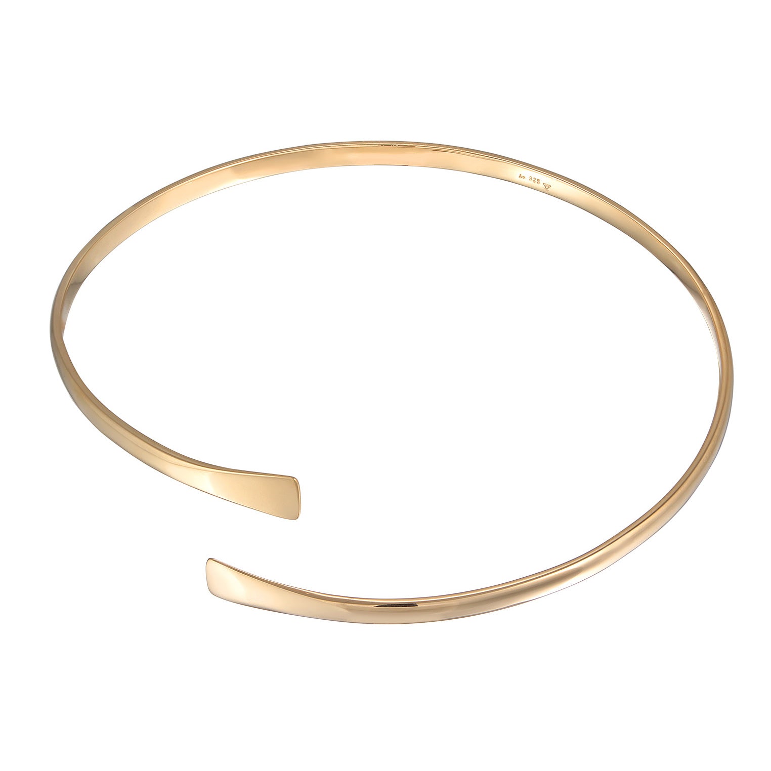 Gold Perhiasan Wanita Perak Asli - Silver Gelang Bangle Open Elegant Basic Lapis Emas