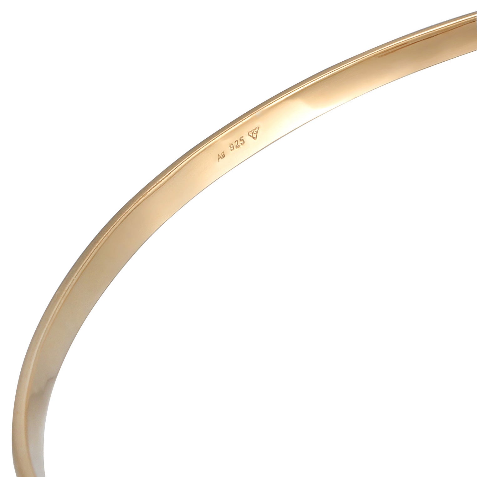 Gold Perhiasan Wanita Perak Asli - Silver Gelang Bangle Open Elegant Basic Lapis Emas
