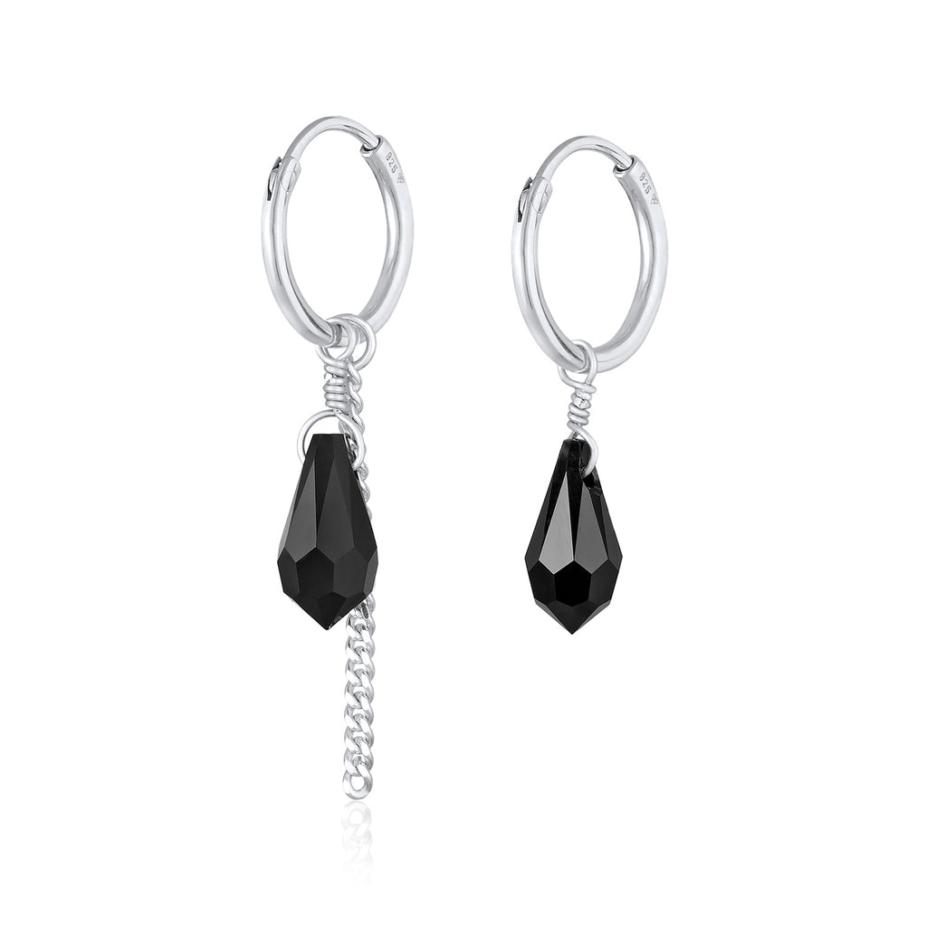 Anting perak 925 dengan chain drop crystal elegan Elli Jewelry