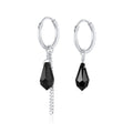 Anting perak 925 dengan chain drop crystal elegan Elli Jewelry