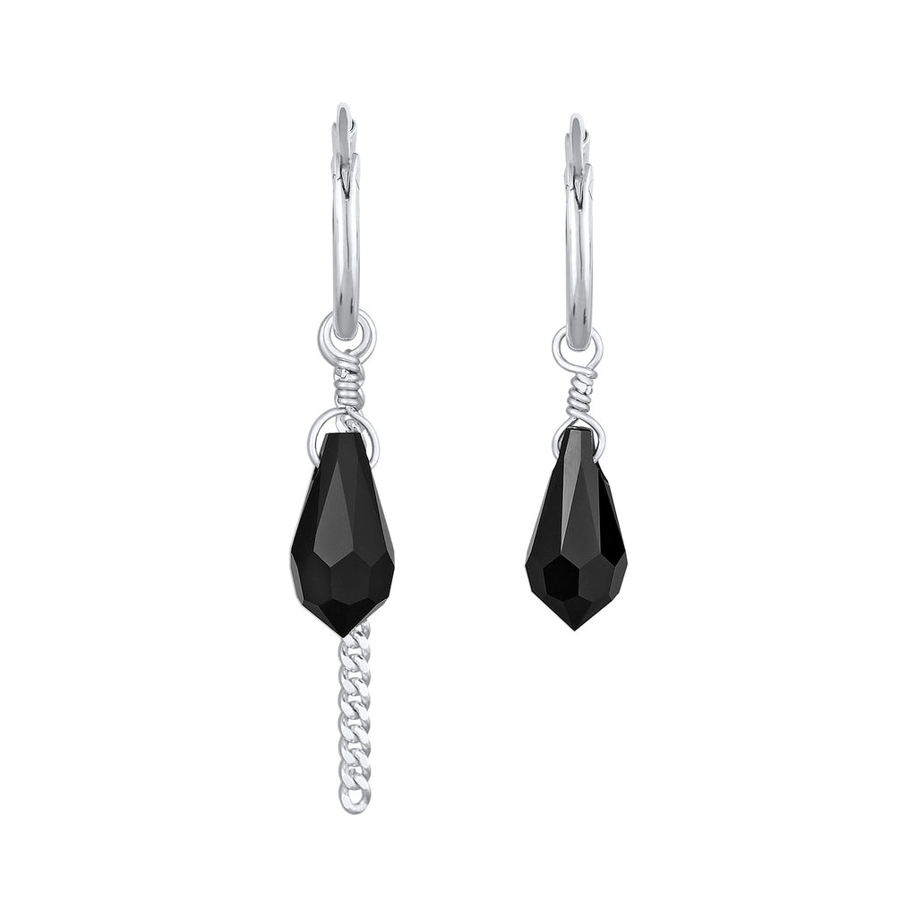 Anting perak 925 dengan chain drop crystal elegan Elli Jewelry