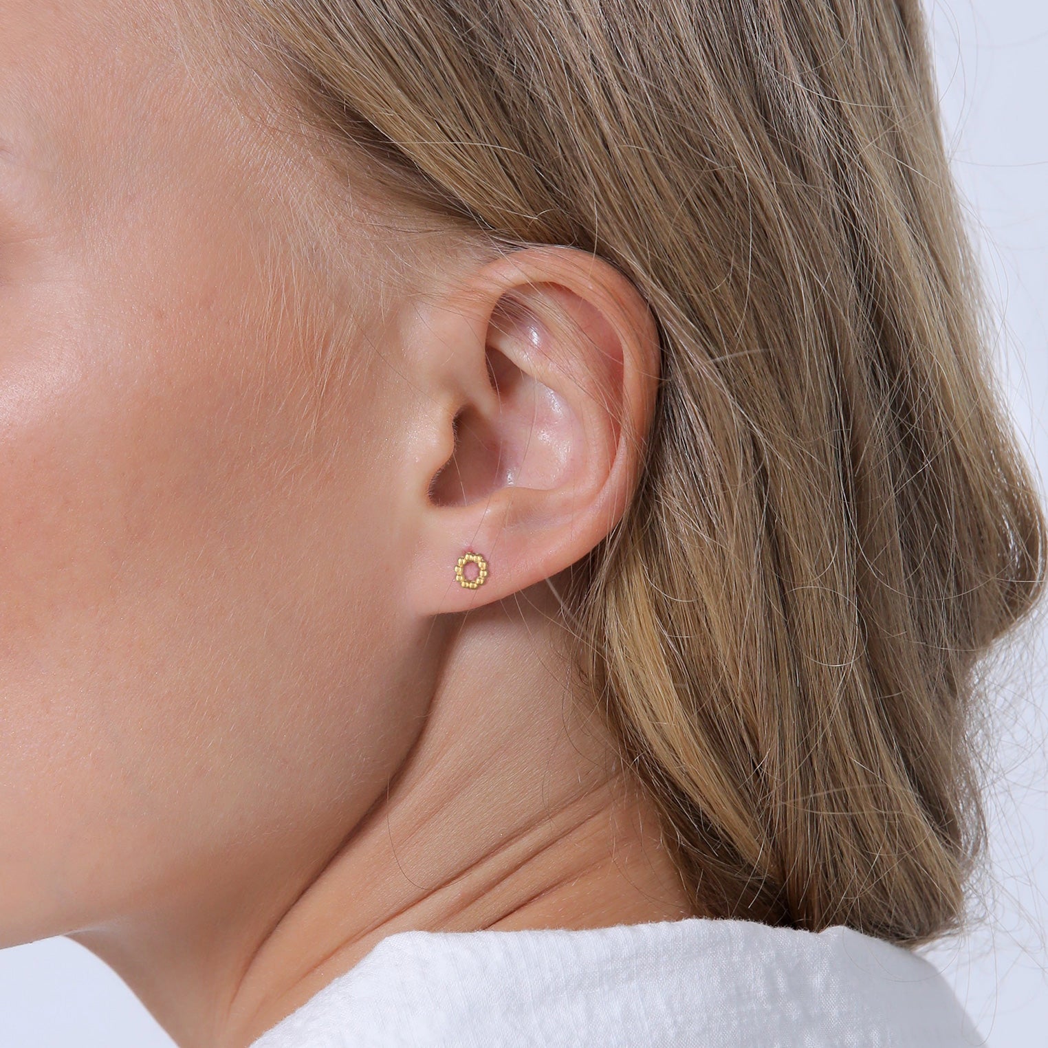 Gold Anting Perhiasan Emas 375 Wanita Circle