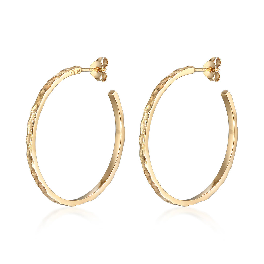 Anting perak 925 dengan creole design elegan Elli Jewelry