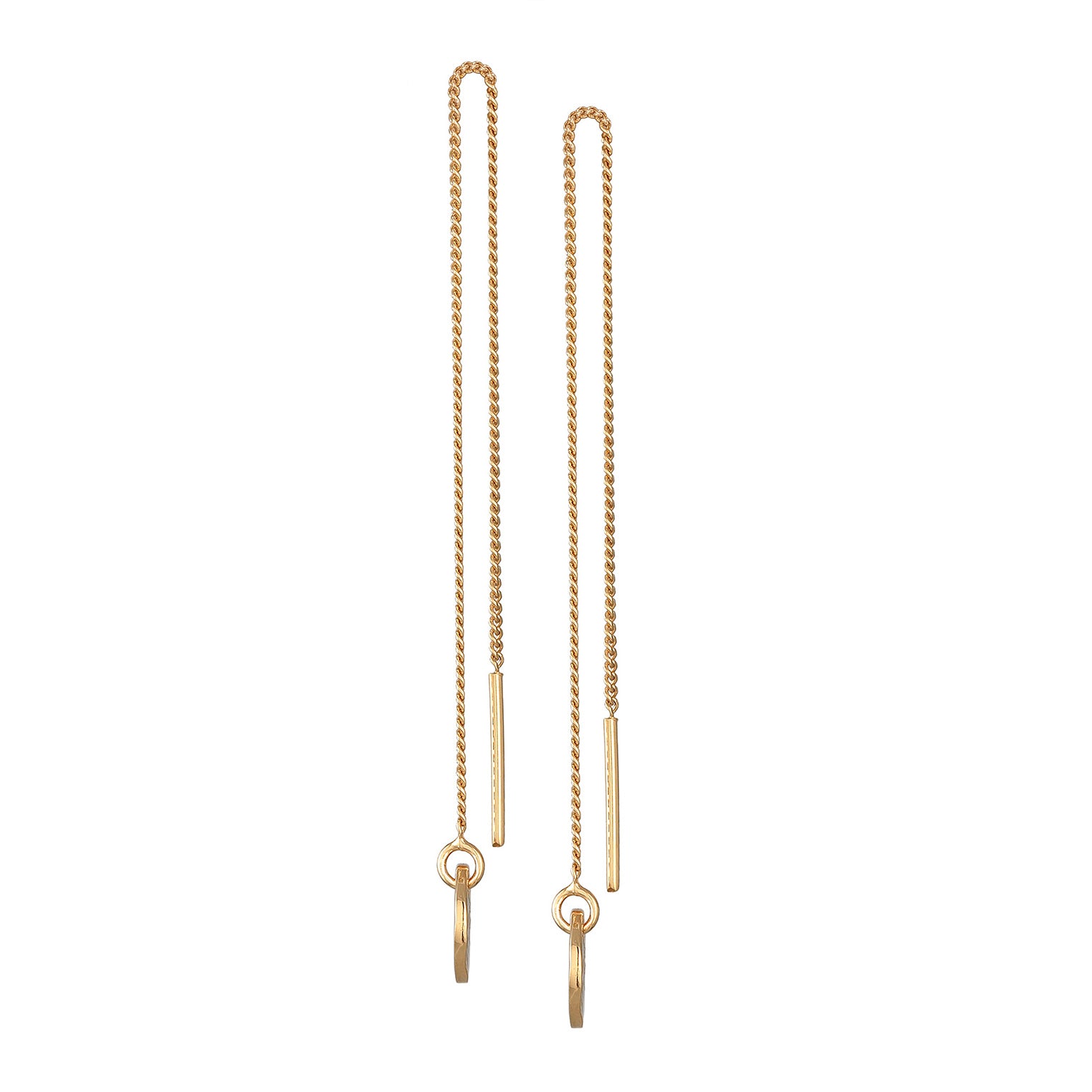 Gold Perhiasan Wanita Perak Asli - Silver Anting Pull Through Platelet Pendant Organic Lapis Emas