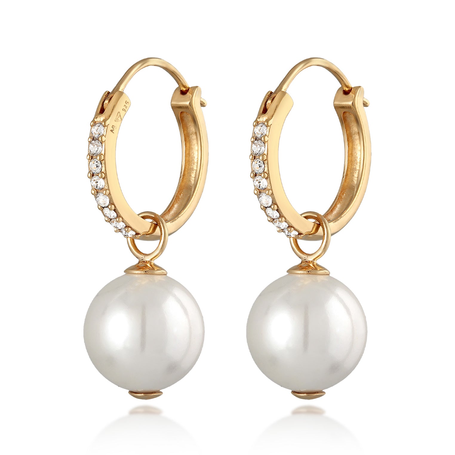 Anting perak 925 lapis emas mutiara Elli Jewelry