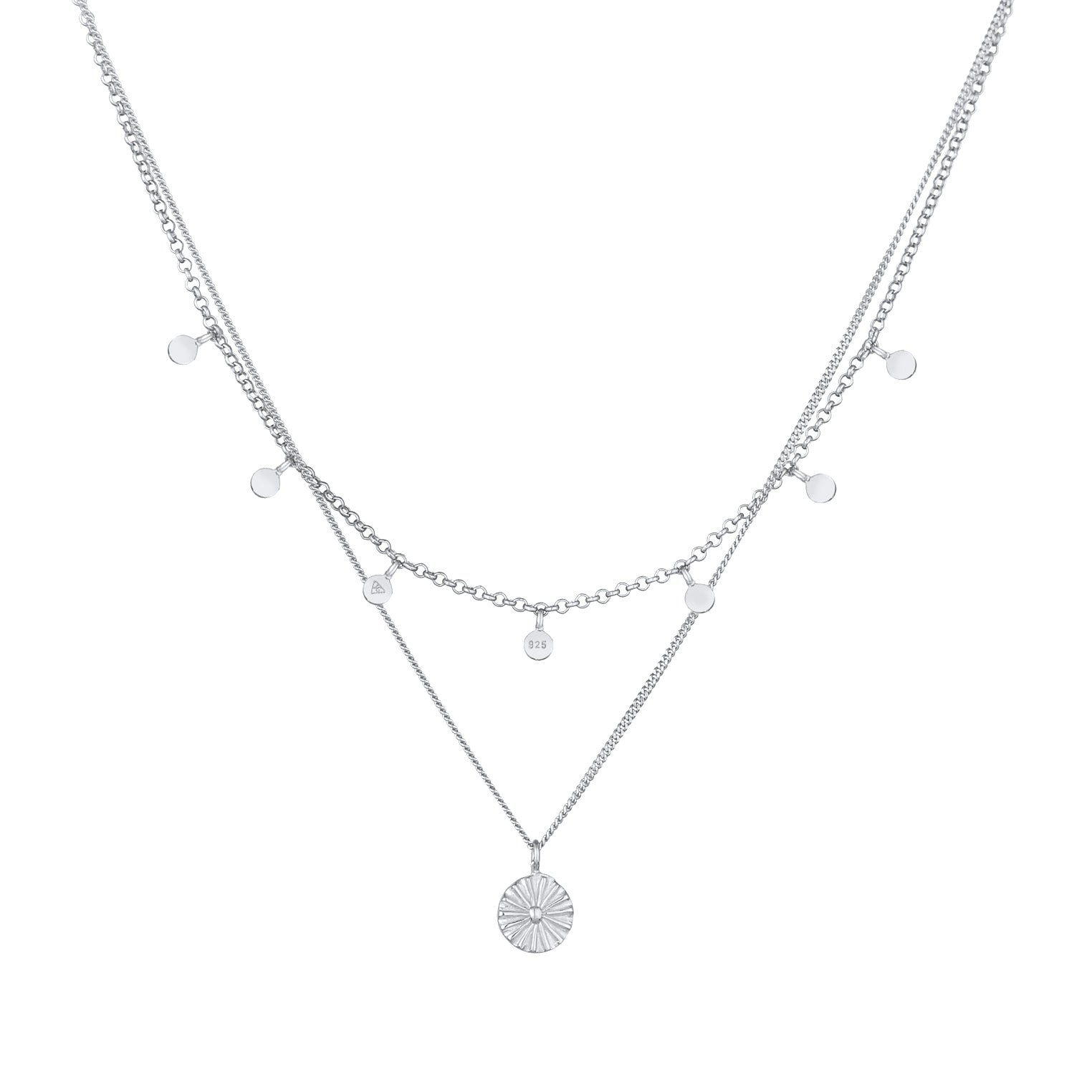 Kalung perak 925 dengan desain layer elegan Elli Jewelry