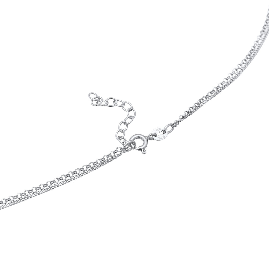 White Kalung Perhiasan Perak 925 Wanita Layer Sun