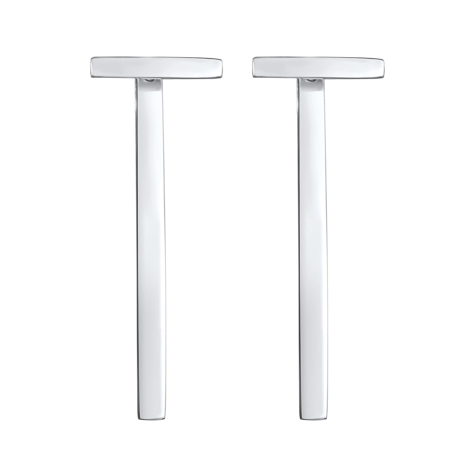 Silver Perhiasan Wanita Perak Asli - Silver Anting Ear Hanger Rod Geo Minimal