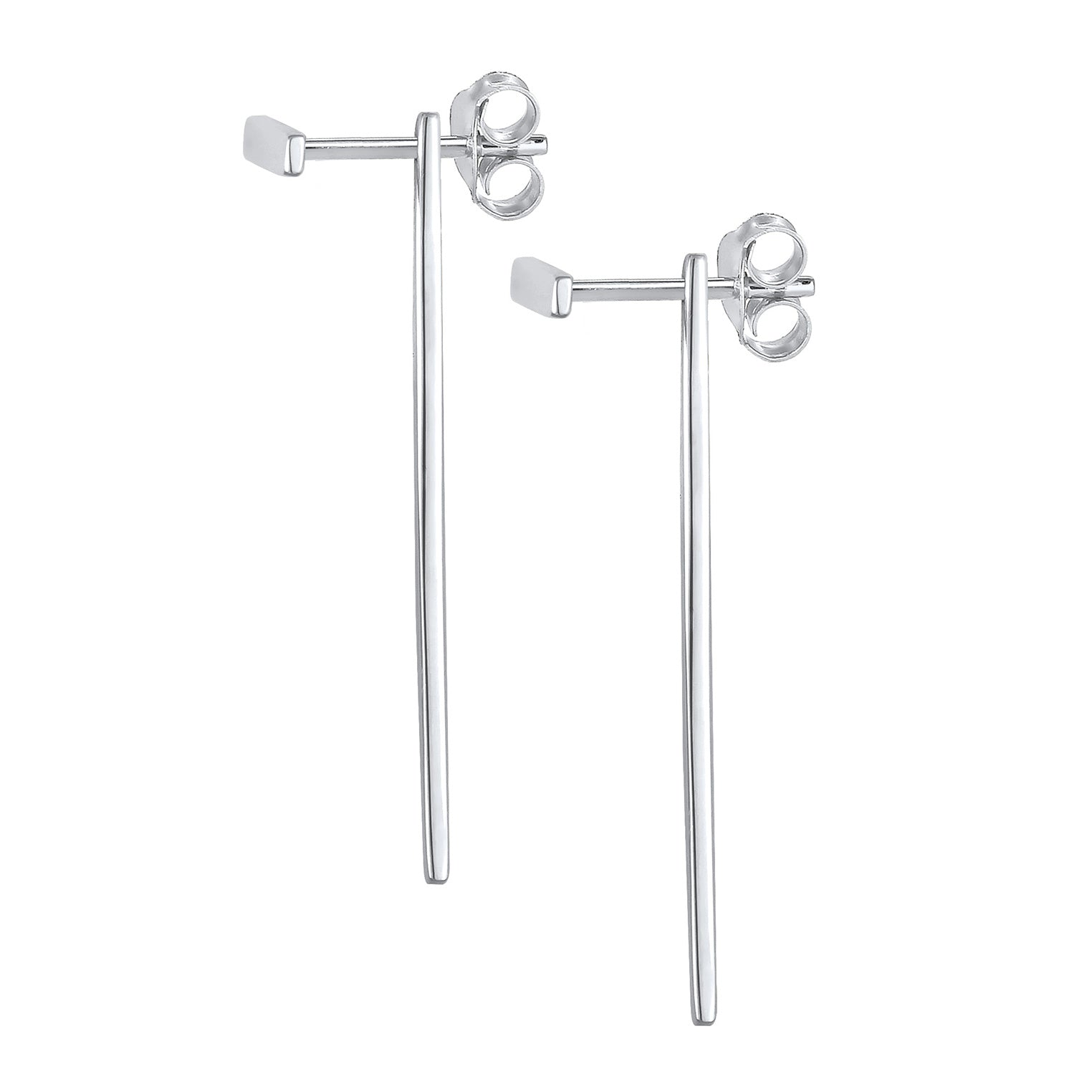 Silver Perhiasan Wanita Perak Asli - Silver Anting Ear Hanger Rod Geo Minimal