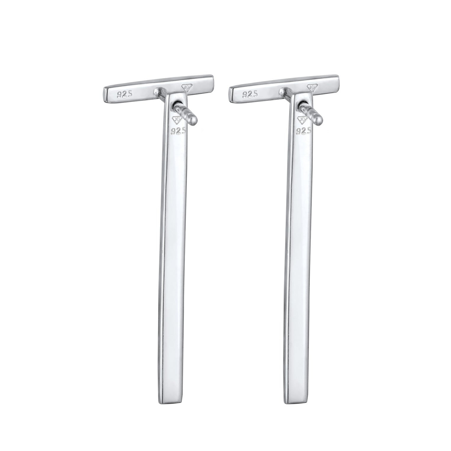Silver Perhiasan Wanita Perak Asli - Silver Anting Ear Hanger Rod Geo Minimal