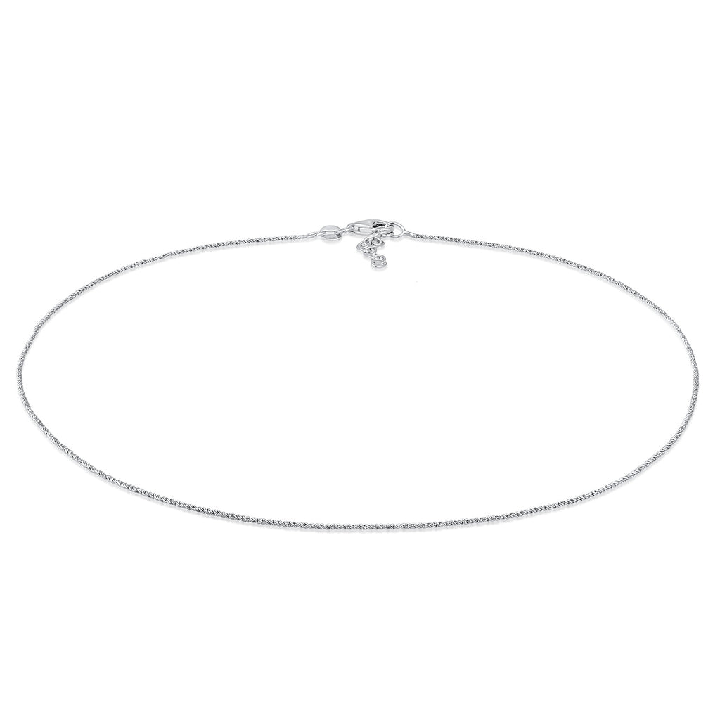 Silver Kalung Perhiasan Perak 925 Wanita Choker Chain