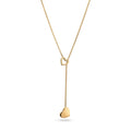 Gold Kalung Necklace Perak 925 Lapis Emas Wanita Hati Gaya Korea