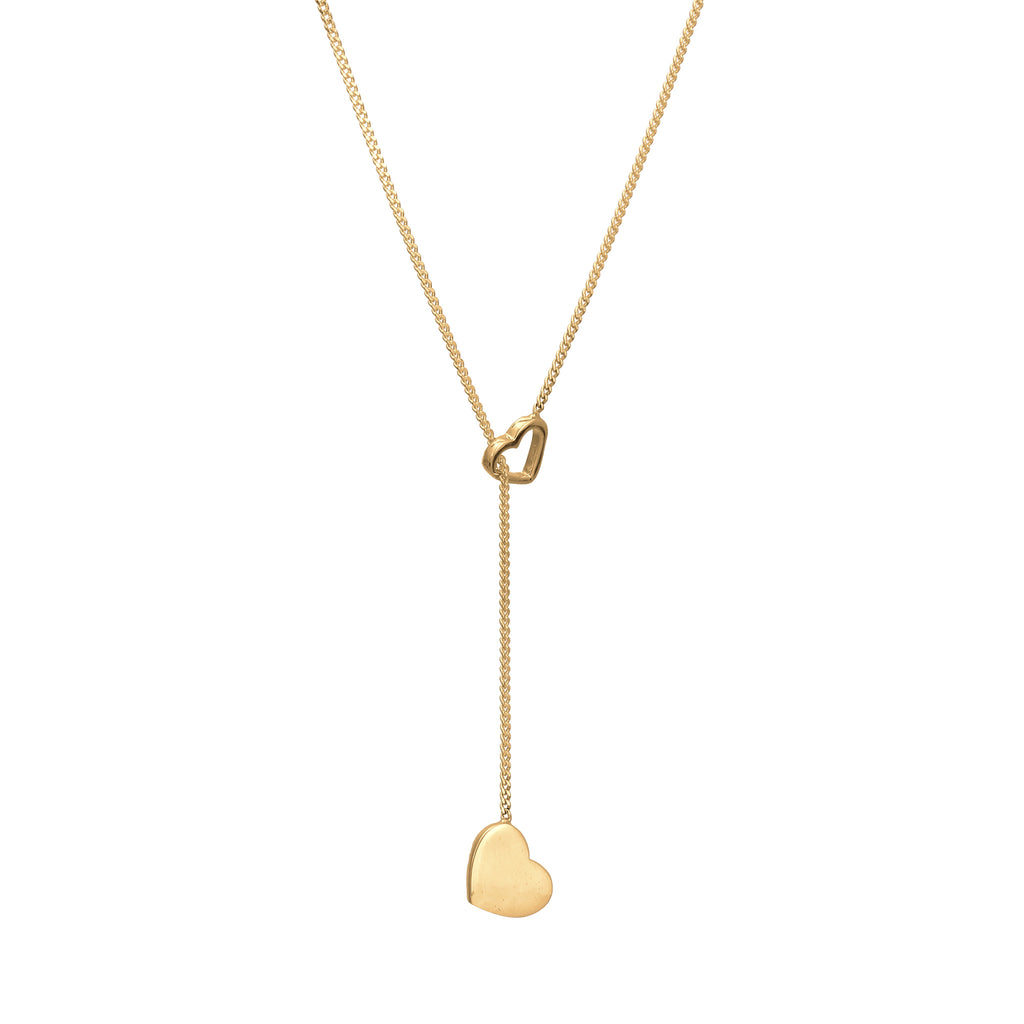 Gold Kalung Necklace Perak 925 Lapis Emas Wanita Hati Gaya Korea