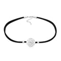 Silver Kalung Perhiasan Perak 925 Wanita Choker Flower of Life