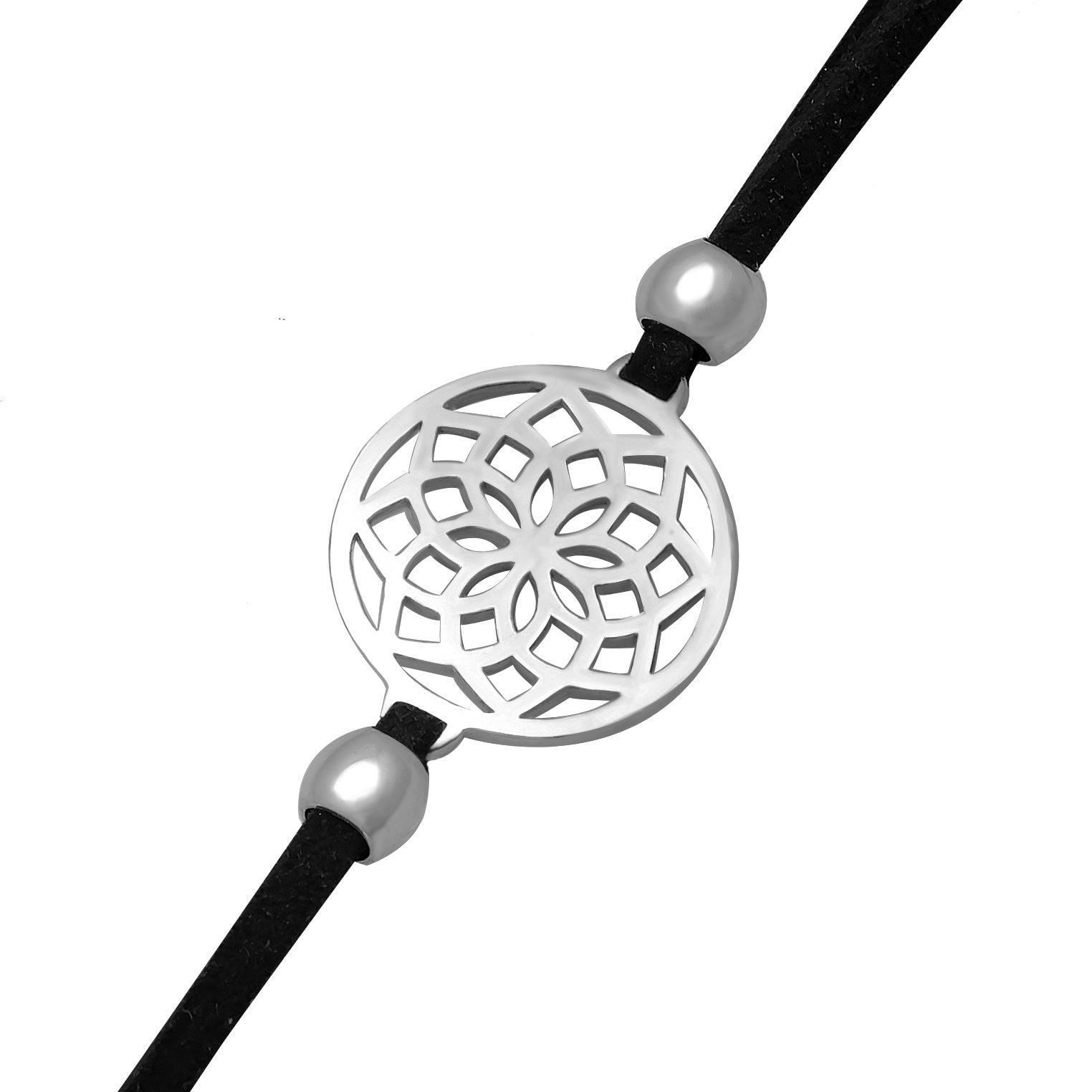 Silver Kalung Perhiasan Perak 925 Wanita Choker Flower of Life