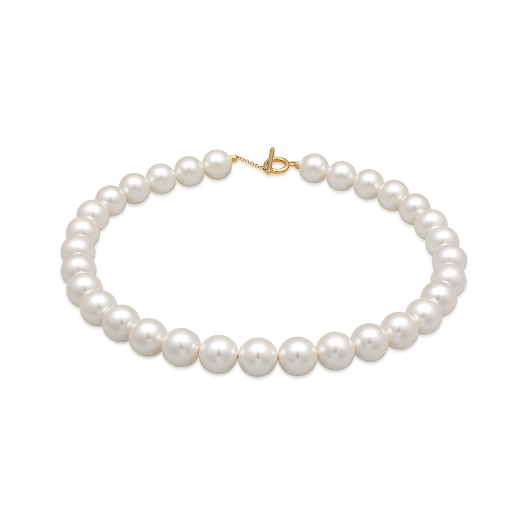 Kalung perak 925 lapis emas dengan mutiara elegan Elli Jewelry