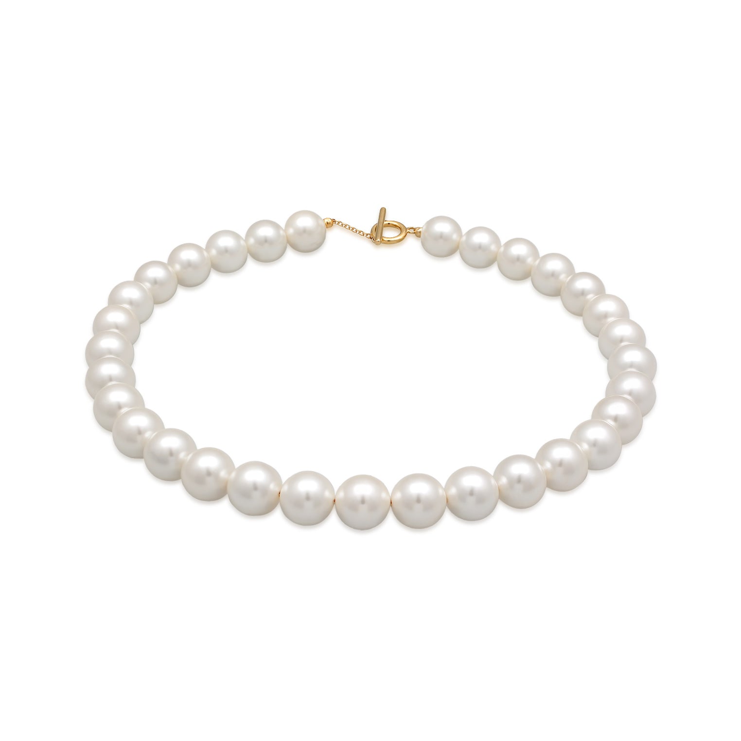 Kalung perak 925 lapis emas dengan mutiara elegan Elli Jewelry