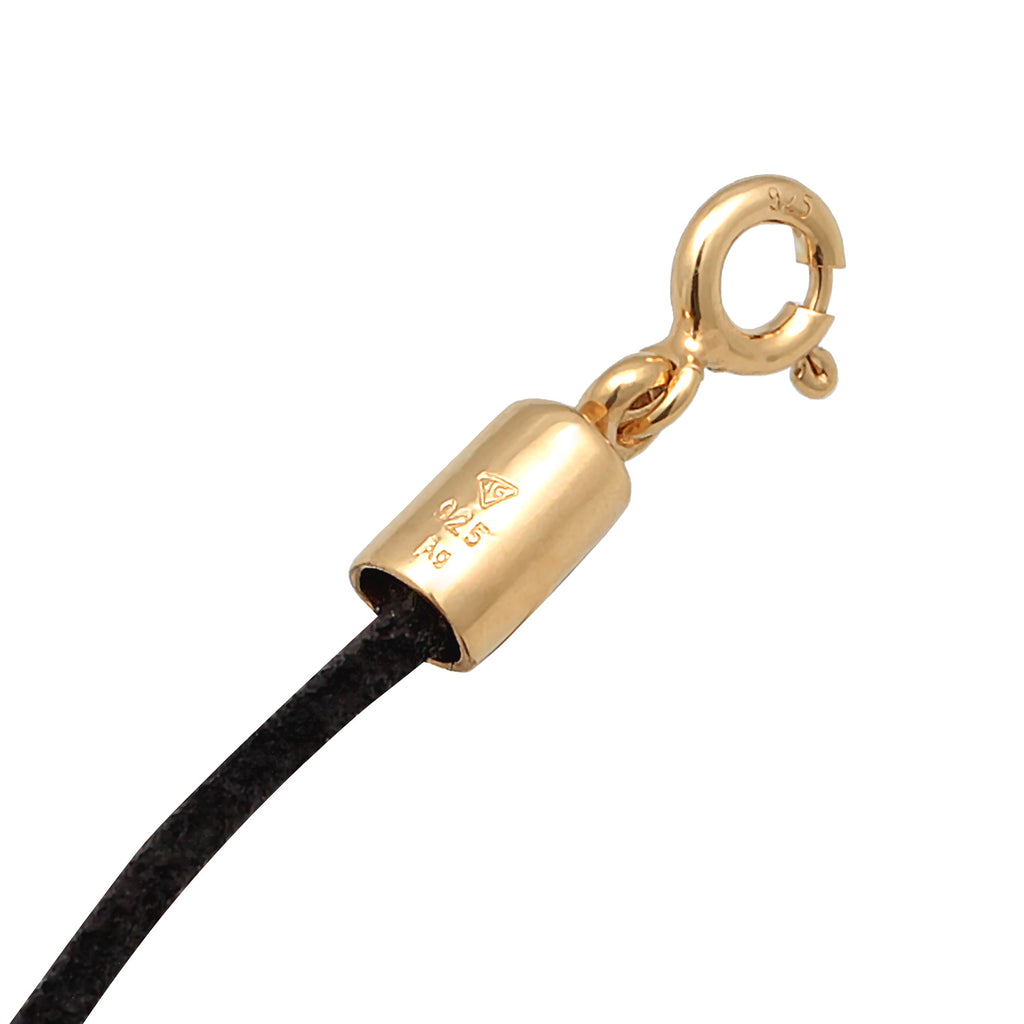 Gold Kalung Perhiasan Perak 925 Wanita Heart Satin Ribbon Gold Plated